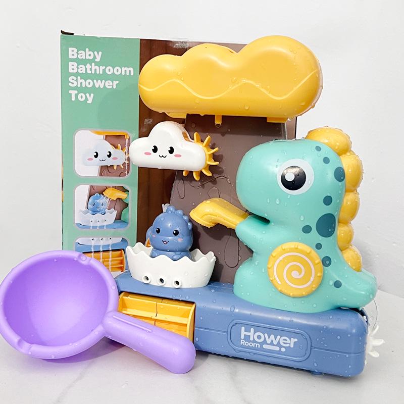 Cross-border Dinosaur Water Spray Spinner Toy for Infants & Toddlers - Fun Bath & Shower Play