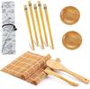 1set DIY Bamboo Sushi Maker Multifunctional Roll Cooking Tools with Sushi Bazooka Make Bamboo Mats Bamboo Chopsticks