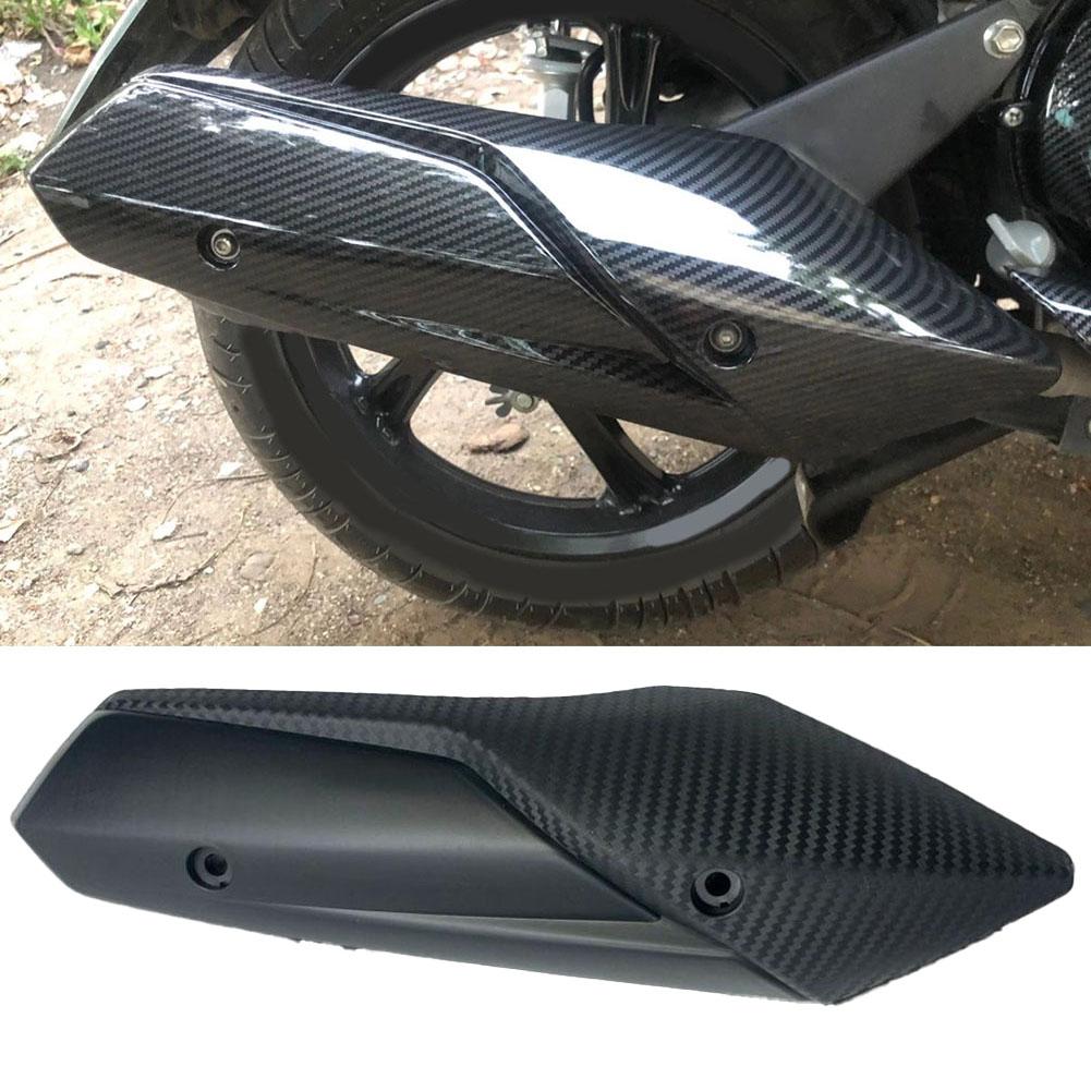Carbon Fiber Shield Carbon Fiber Black Exhaust Pipe Shield Prevents Object Melting Protects Muffler From Dirt Bike Maintenance