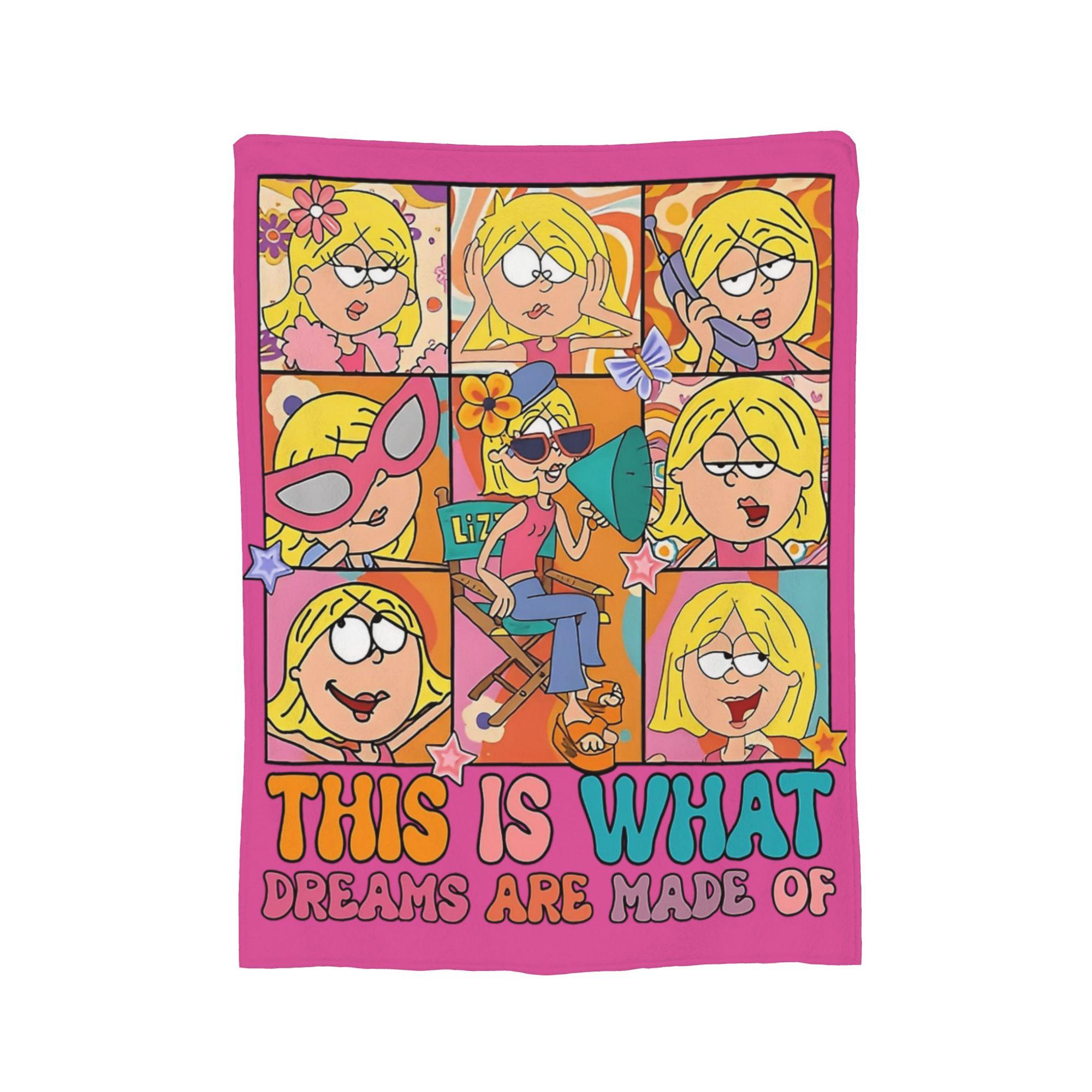 

painting Character so cute Lizzie McGuire poster Blanket Flannel Vintage Warm Throw Blanket for Home All Season 75x90cm