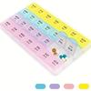 1pc Large Medicine Box, 28 Grids And 21 Grids Pill Storage Case, Portable Medicine Box, Ornament Box