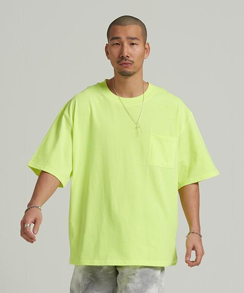 Tener [Unisex] Oversized Pocket Gairupa Short Sleeve T-Shirt Yellow 2