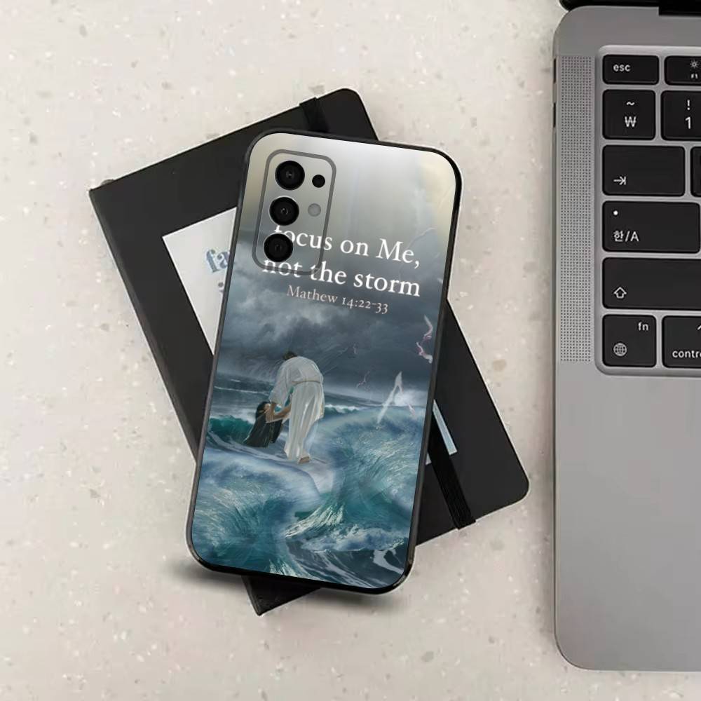 Verses Belief Jesus Bible Case For Samsung Galaxy A73,52,71,53,32,72,41,J7,22,Note,31,8,9,Soft Black Silicone Cover