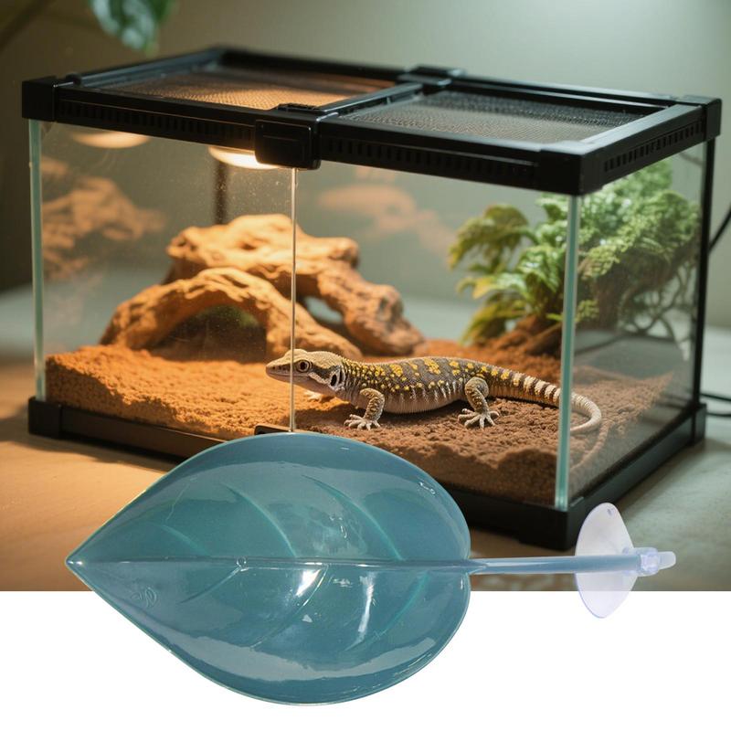 Geckos Frog Habitat Leaf Suction Cup Reptile Basking Area Resting Terrace Suction Cups Tank Decor Simulated Leaves Scenery