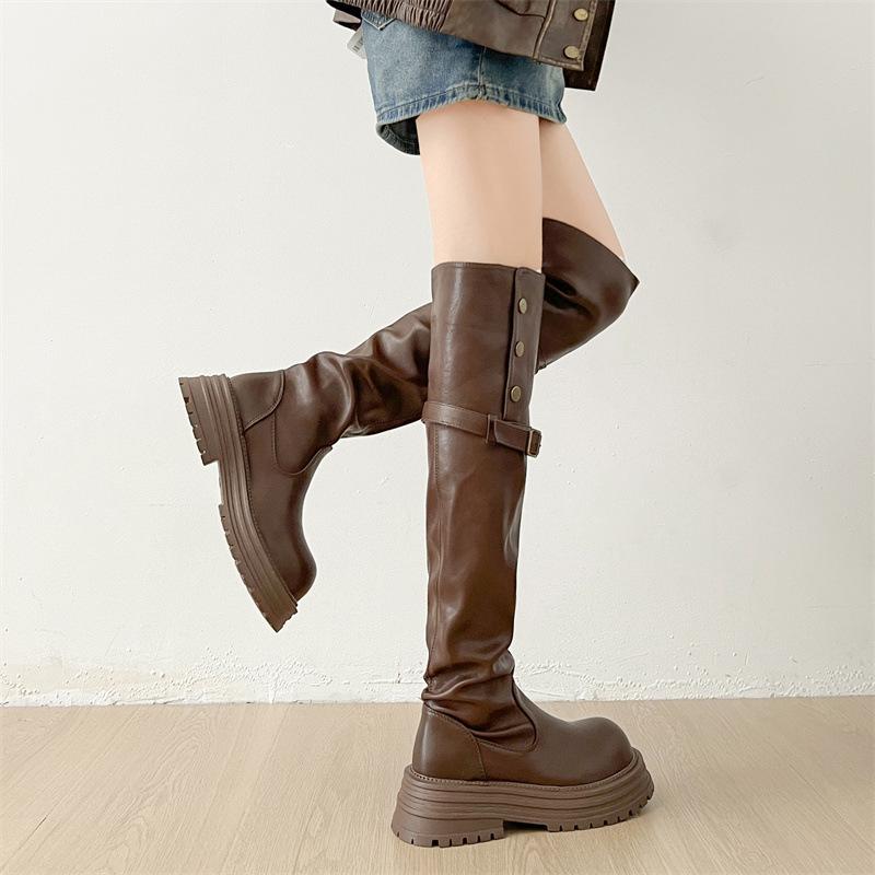 Fashion Autumn Winter Platform Thick Bottom Women Long Boots Fashion Female Casual Over The Knee High Booties