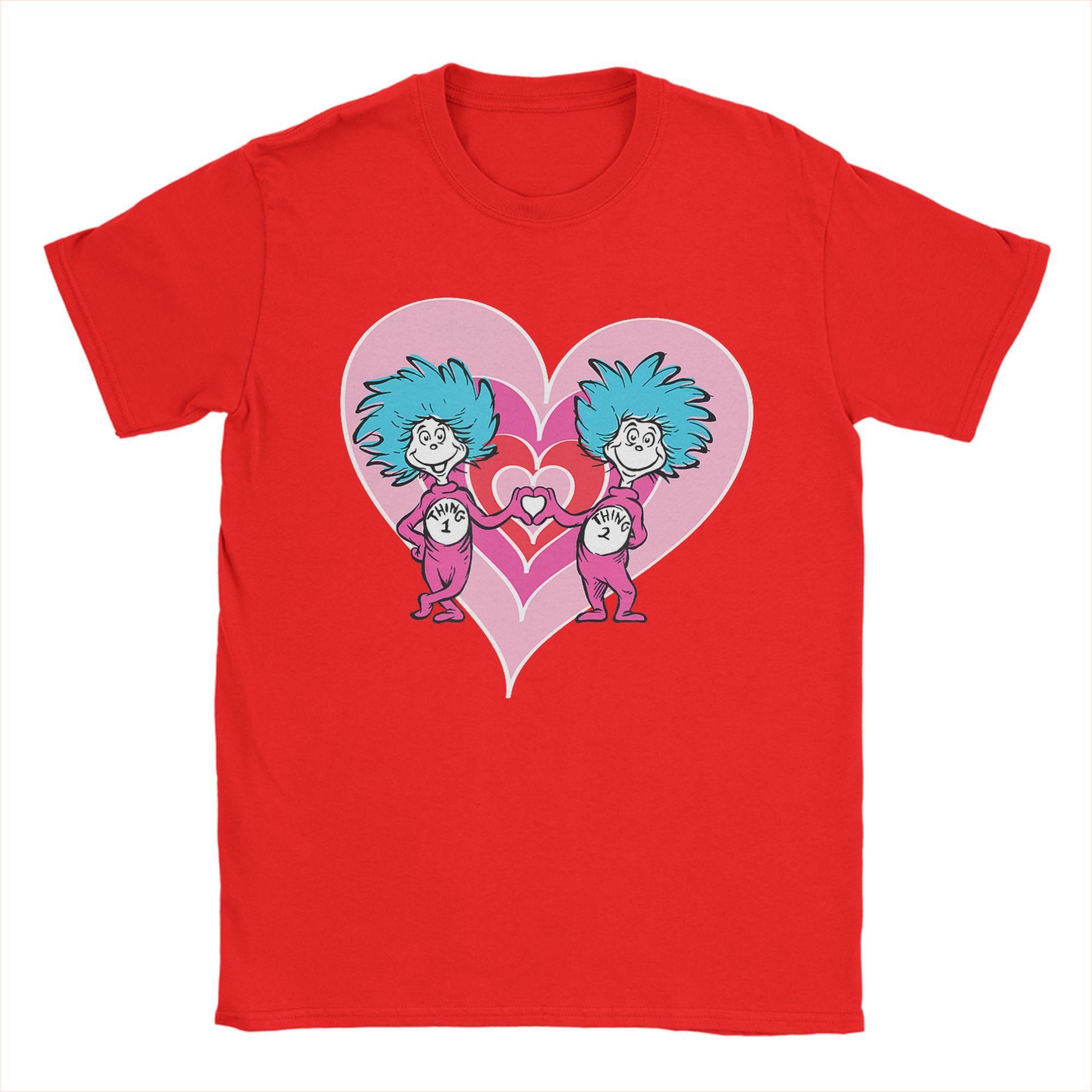 

Harajuku T-Shirt Beach Dr. Seuss Thing 1 Thing 2 Love Fashion T Shirts Cotton Tshirt for Unisexs Plus Size Short Sleeve Clothes S