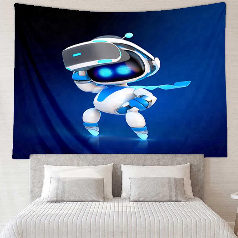 Astro Bot3 Tapestry for Bedroom Aesthetic Classroom Tapestries Wall Hanging for Living Room Dorm Office,Ideal Creative Gift