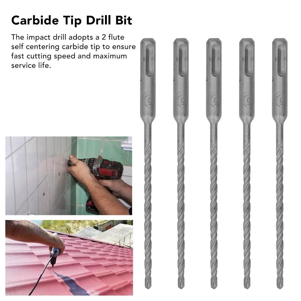 5pcs Self Centering Impact Drill Bit SDS-plus Masonry Drill Bit Carbide Tip Drill Bit For Concrete
