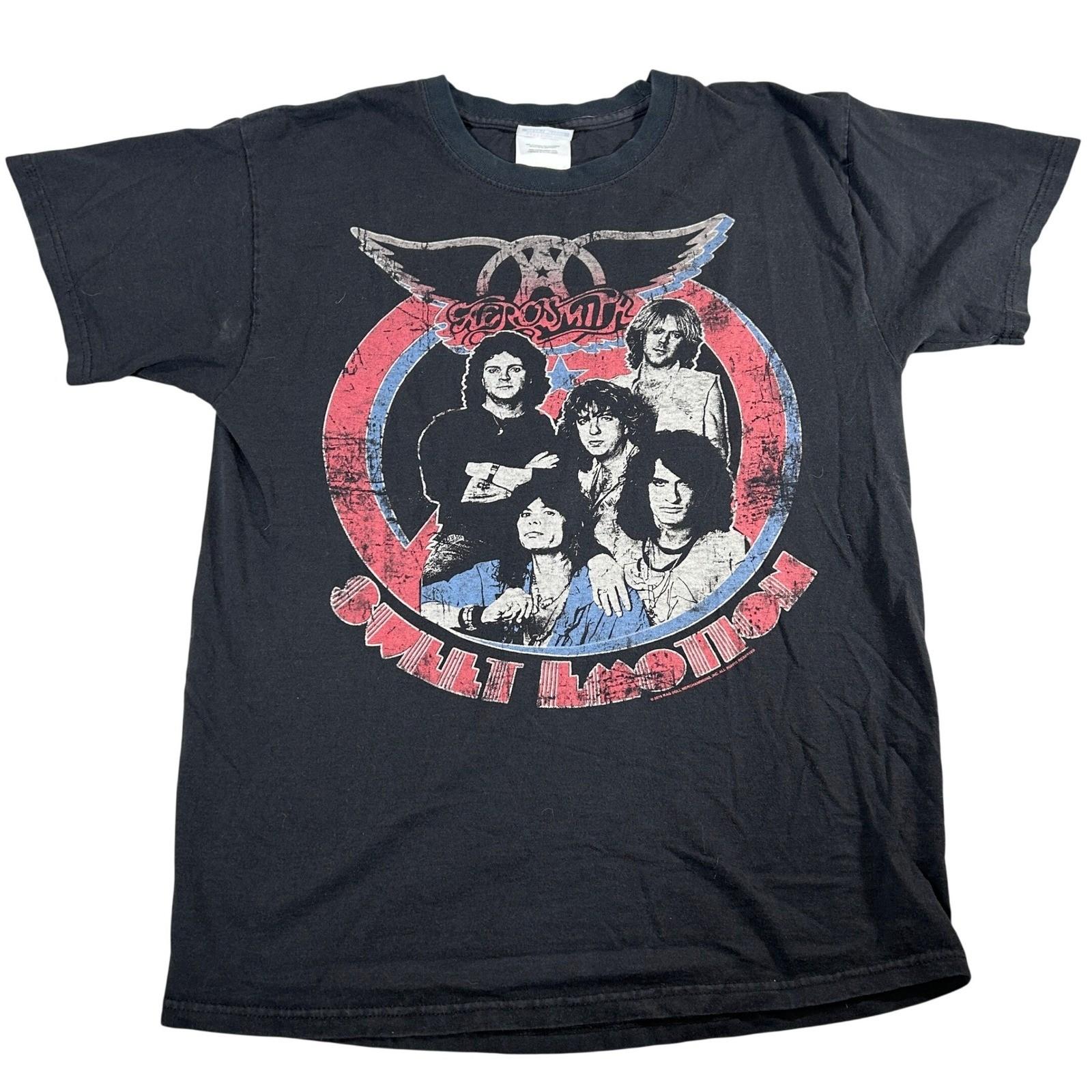 Aerosmith Sweet Emotion Band Mens Medium Black Hanes Heavyweight Y2K Unisex T-Shirt XXXL