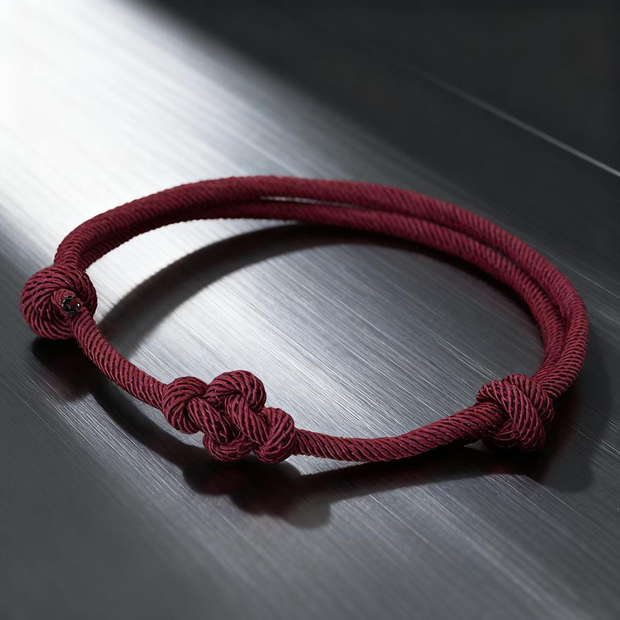 New Handmade Hypoallergenic Nylon Cord Bracelet Unisex Unique Knot Couple Braslet Valentine Day Gift Not Fading Or Deforming