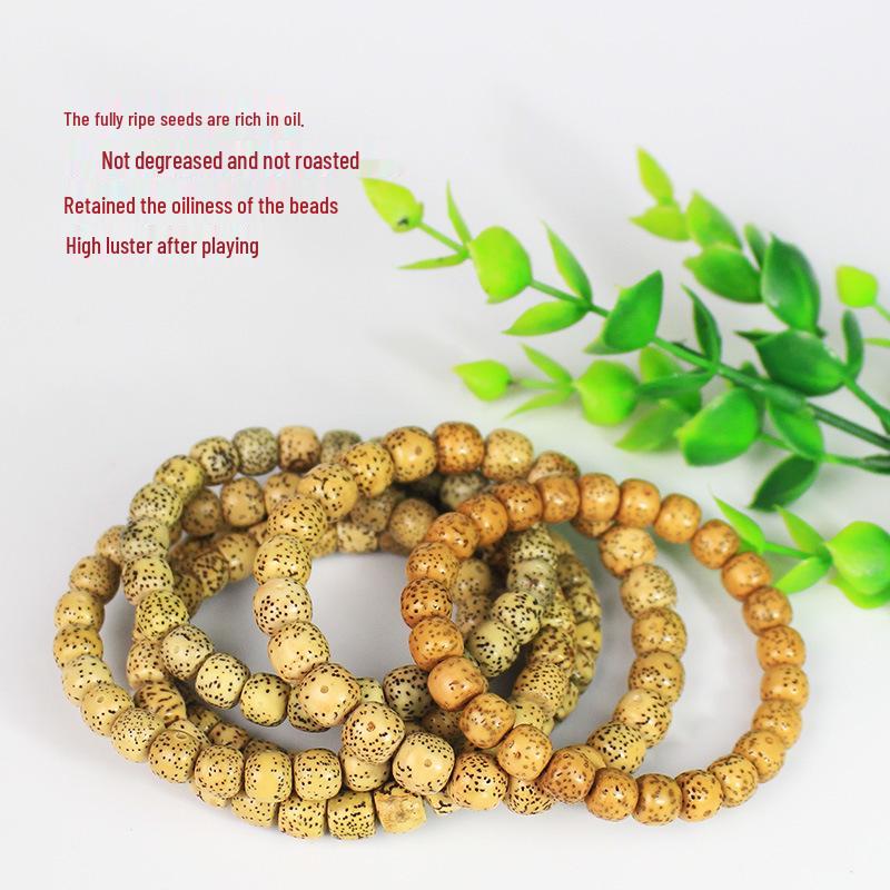 Star and Moon Bodhi Bracelet with Chicken Fat Yellow Stone Beads