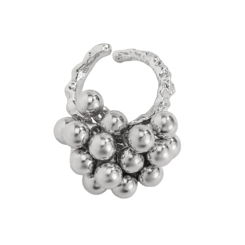 

Geometric Pearls Dating Rings Adjustable Finger Opening Rings Crinkle Finger Jewelry Suitable for Party and Daily Wear
