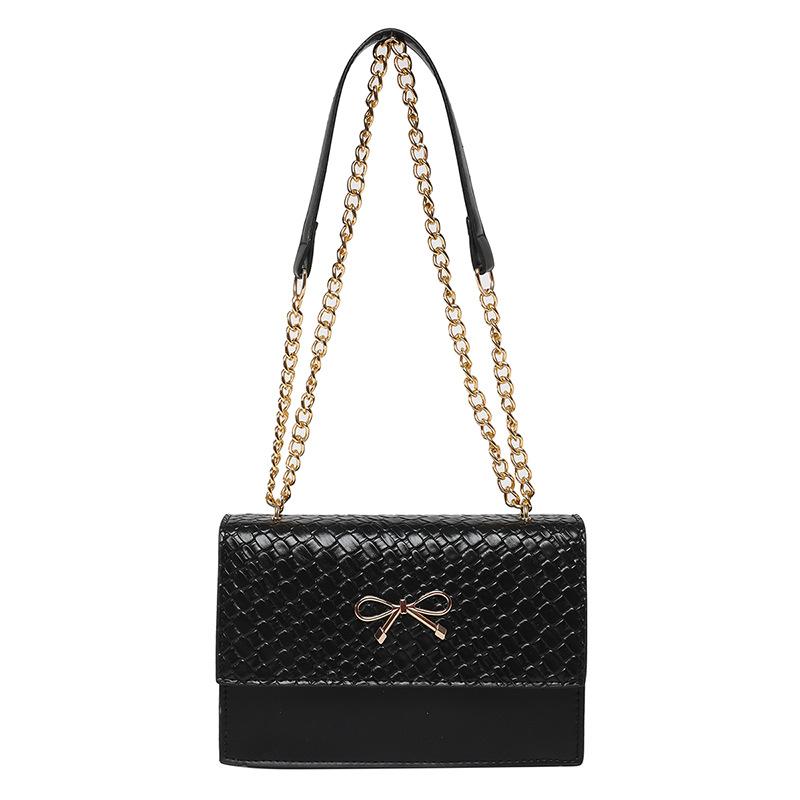 Sweet little fresh bow handbag women's 2025 new trend Korean underarm messenger bag chain shoulder bag