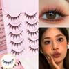 5 Pairs Daily Makeup False Eyelashes Fish Tail Big Steamed Rolls Eyelashes New Extension Eyelashes