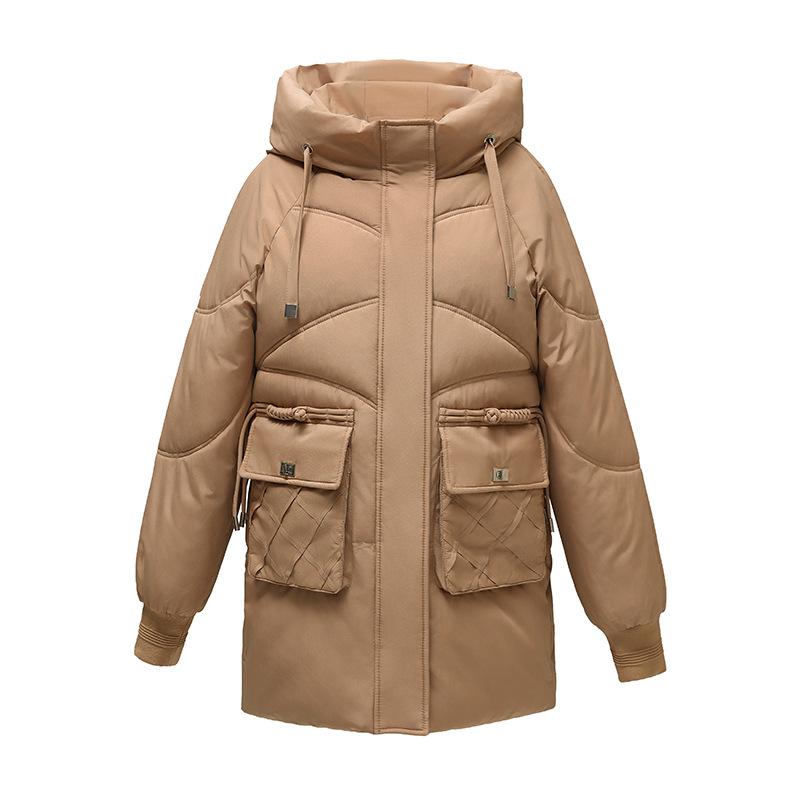 Winter Thickened Mid-length Padded Jacket Women's Loose Large Size Hooded Padded Jacket Fashion Padded Jacket Cold-proof