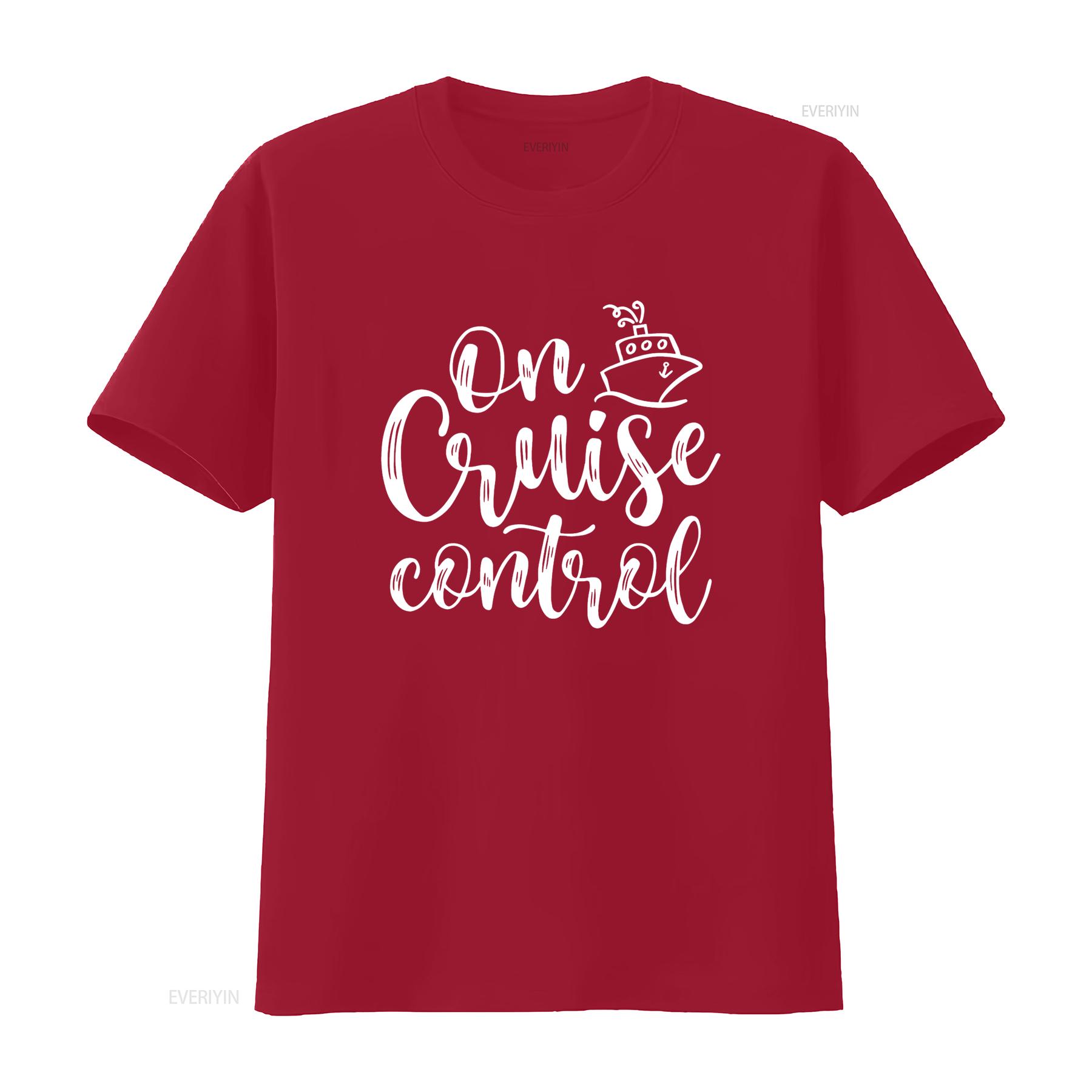 On Cruise Control Summer Vacation Travel Funny T Shirt for Women vintage Washed designer clothes Top For Everyday Wear fashion S