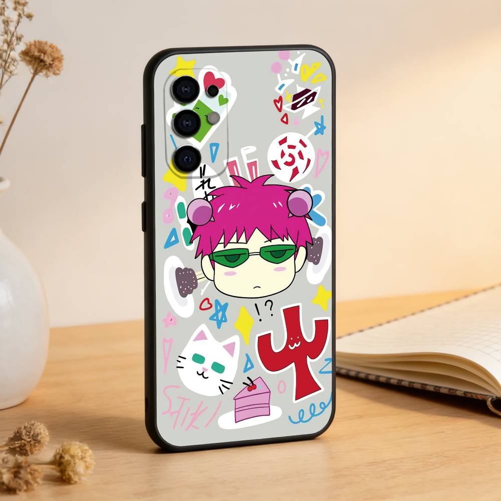 

Kusuo Saiki Phone Case Black Silicone Soft For Samsung S25,S24,S21,S22,S23,S30,Ultra,S20,Plus,Fe,Lite Samsung S21plus