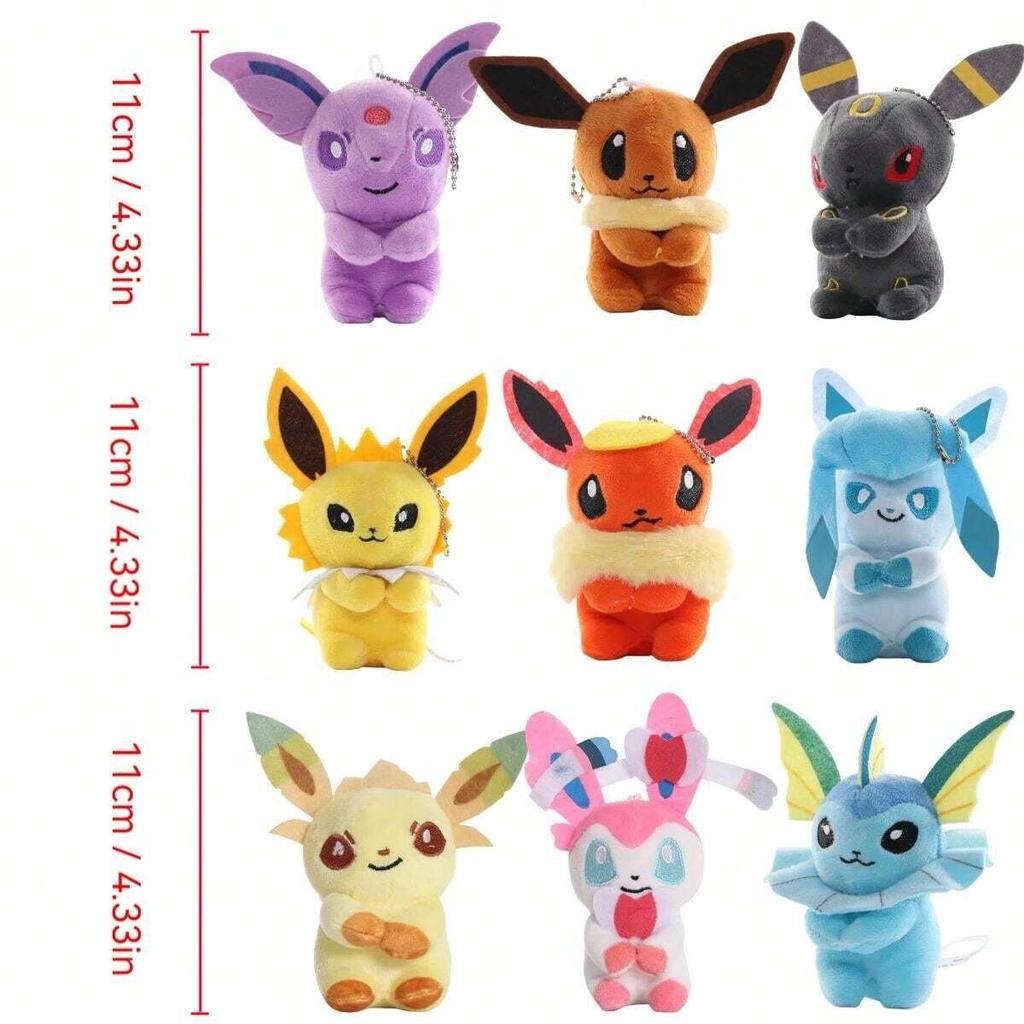 Anime Pokemon Plush Toys Eevee Vaporeon Jolteon Flareon Espeon Umbreon Leafeon Glaceon Sylveon Cute Doll Child Birthday Gifts