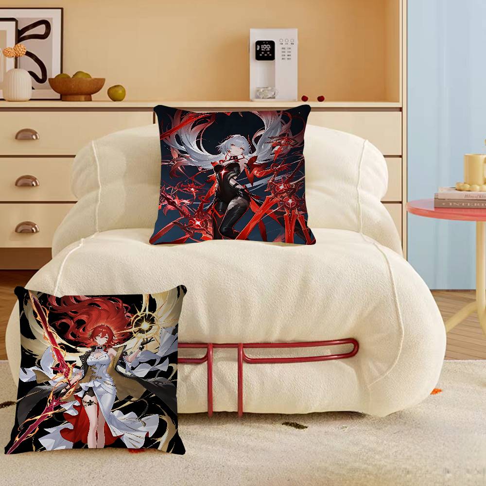 Honkai Star Rail Cartoon Cushion Cover Pillow Cover Decor Pillowcase Printed Cushion Case For Couch