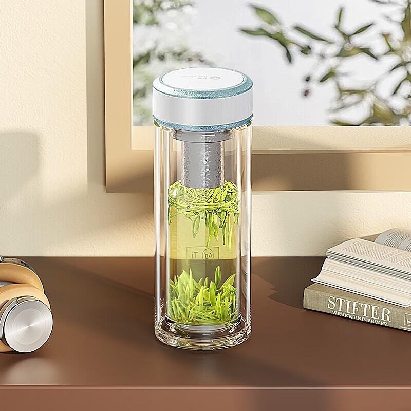 WANXIANG Double-Layer Antibacterial Glass Tea Cup