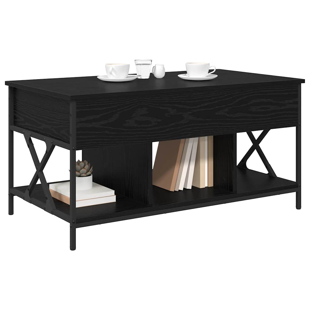 Coffee Table Black Oak Look 100 X 55 X 48.5 Cm