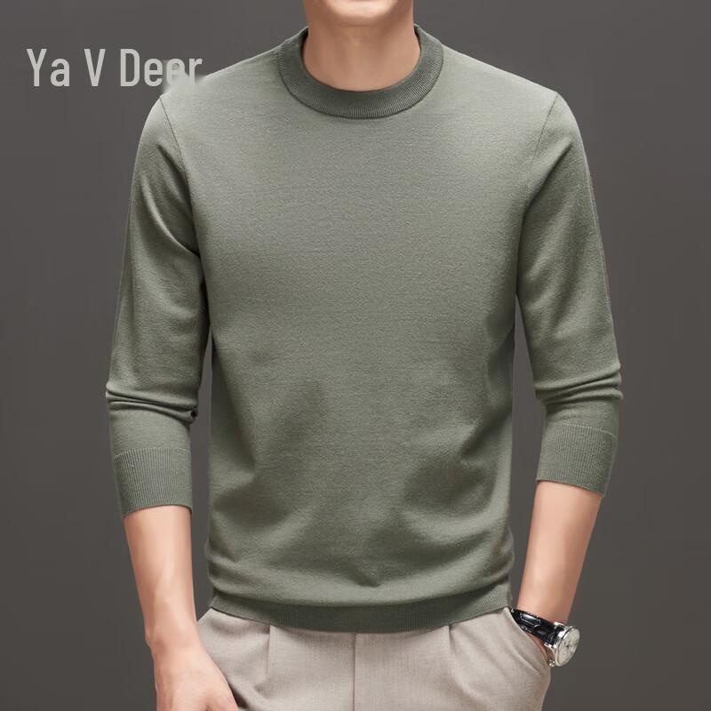 Yalu Men's Casual Round Neck Knit Sweater