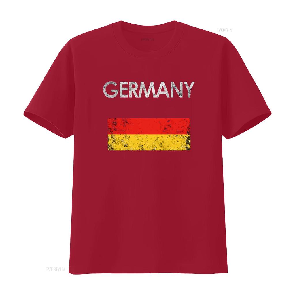 Womens Vintage Germany German Flag Pride T Shirt Black Large Vintage Washed Top For Everyday Wear Casual Designer Clothes