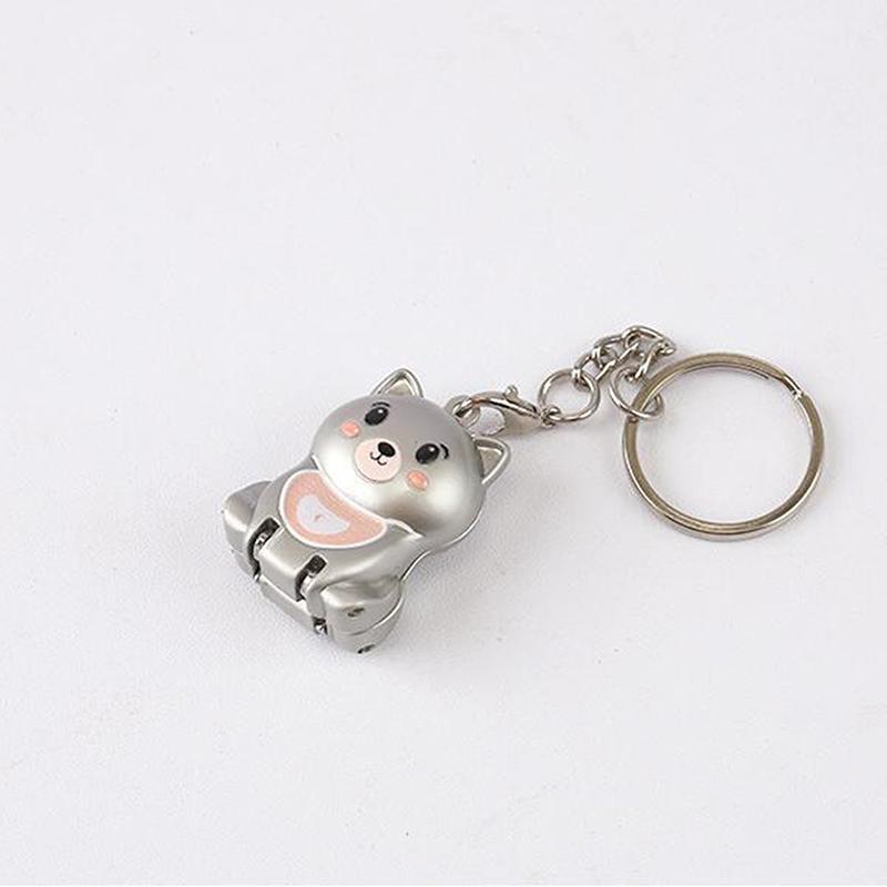 1 Pcs Exquisite Kitten Puppy Shape Keychain Foldable Nail Clipper Stainless Steel Rotary Toenail & Fingernail Manicure Trimmer