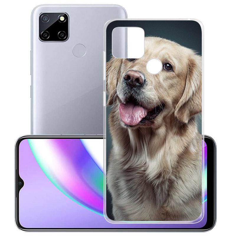 Cute Golden Retriever For Realme 8 8i V3 V5 GT Neo Flash Edition Explorer Master Neo2 Narzo 30 50i 50A C21Y Phone Case