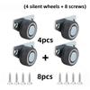 Small Side-Mount Caster Wheels, Mini Low-Profile Casters Silent,Drawer Rollers,Under-bed Storage Drawers,Trays, DIY Furniture