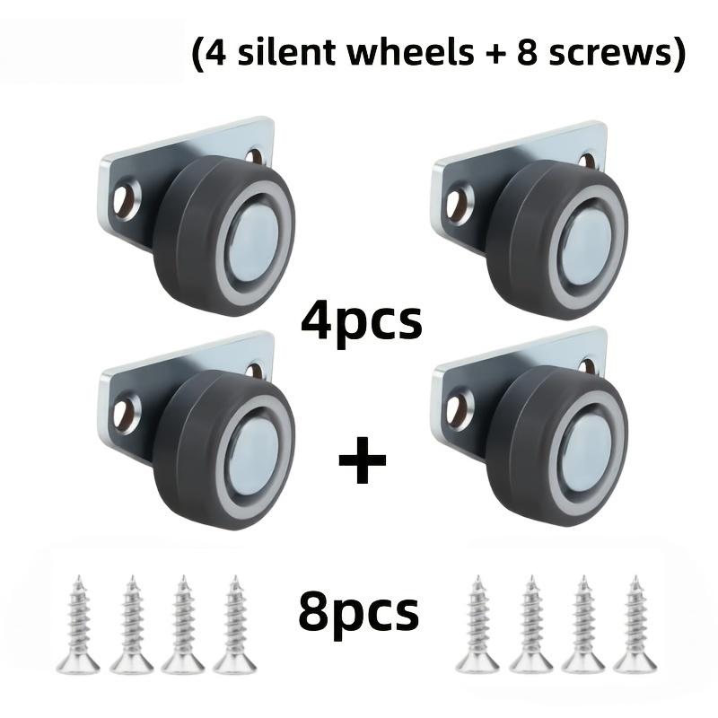 Small Side-Mount Caster Wheels, Mini Low-Profile Casters Silent,Drawer Rollers,Under-bed Storage Drawers,Trays, DIY Furniture