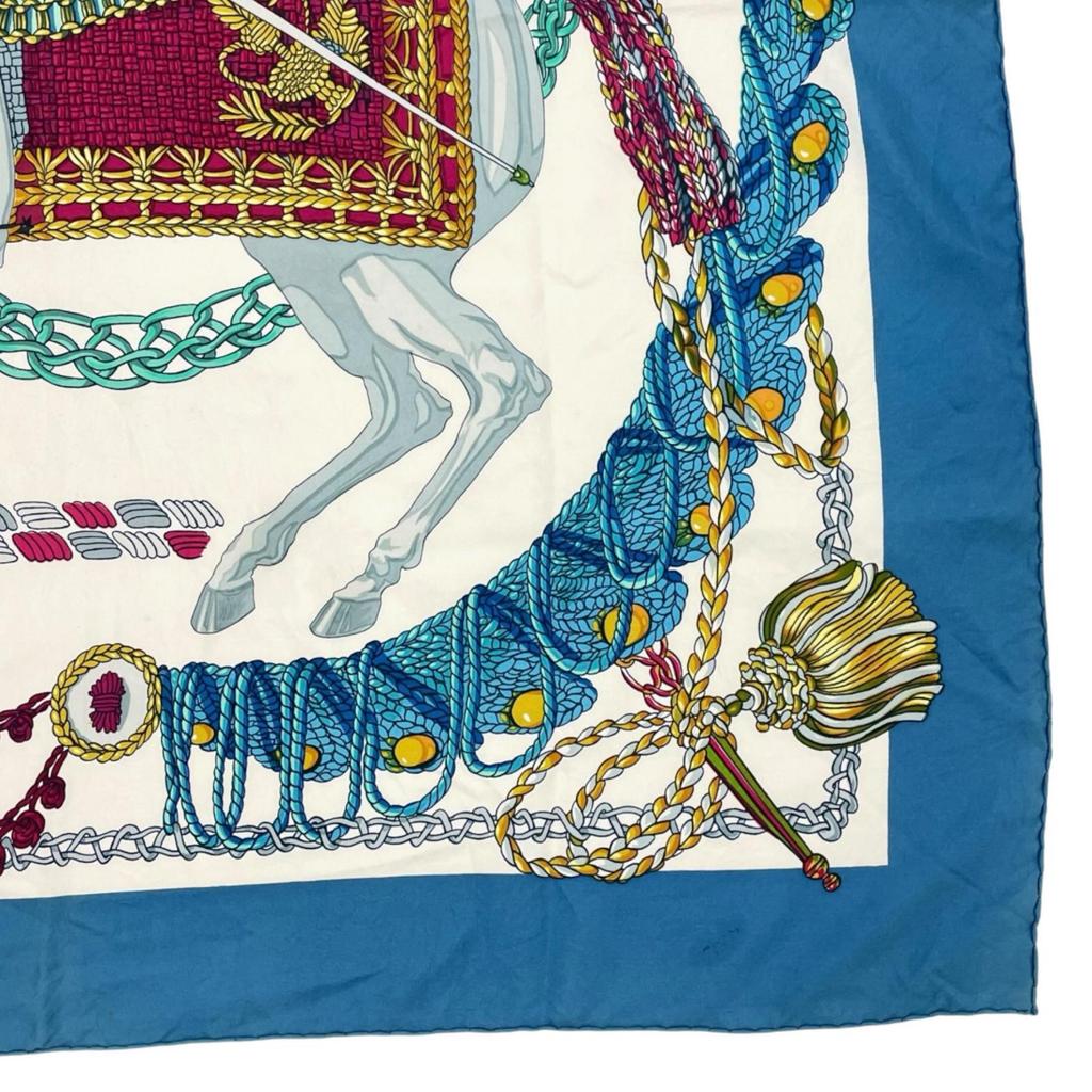 HERMES Carre 90 Le Timbalier Timpanist scarf multicolor Women used