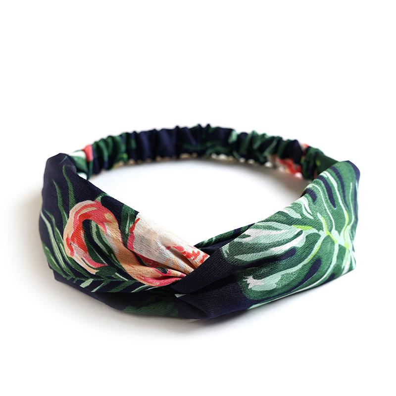 Fashion Women Girls Summer Bohemian Hair Bands Print Headbands Vintage Cross Turban Bandage Bandanas HairBands Hair Accessories