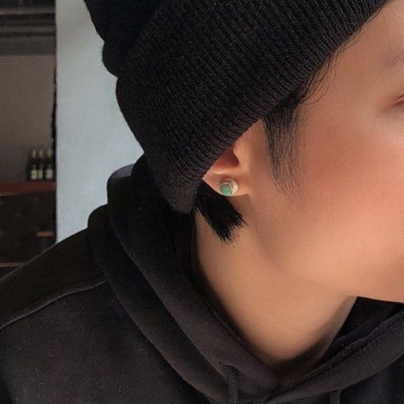 Glänzende Vintage Natürliche Türkis Ohrringe Für Frauen Party Ungewöhnliche Ohrstecker Blume Grün Ohrringe Schmuck