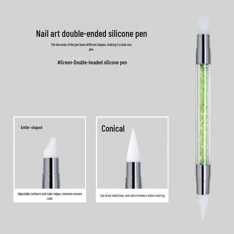 5-Piece Dual-Ended Silicone Dotting and Embossing Nail Art Pen Set