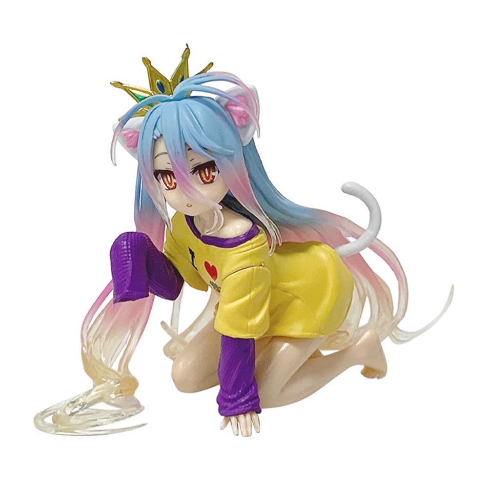 

10см Мила Фігурка Shiro з Аніме NO GAME NO LIFE Модель Іграшка Різдвяний Подарунок В Наявності