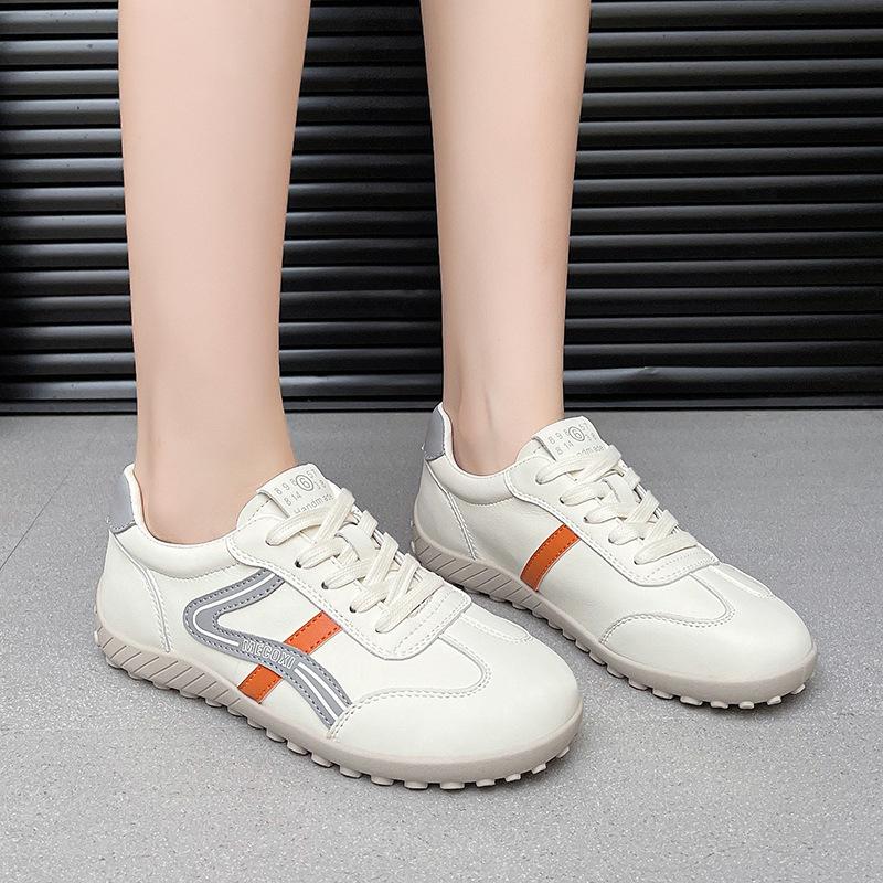 Leather German training shoes women's shoes 2025 autumn new versatile casual Forrest Gump shoes sports little white board shoes children