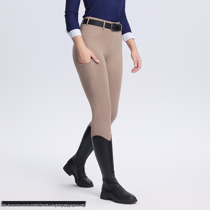 Unisex Non-Slip Silicone Full Seat Equestrian Breeches for Professional Horse Riding