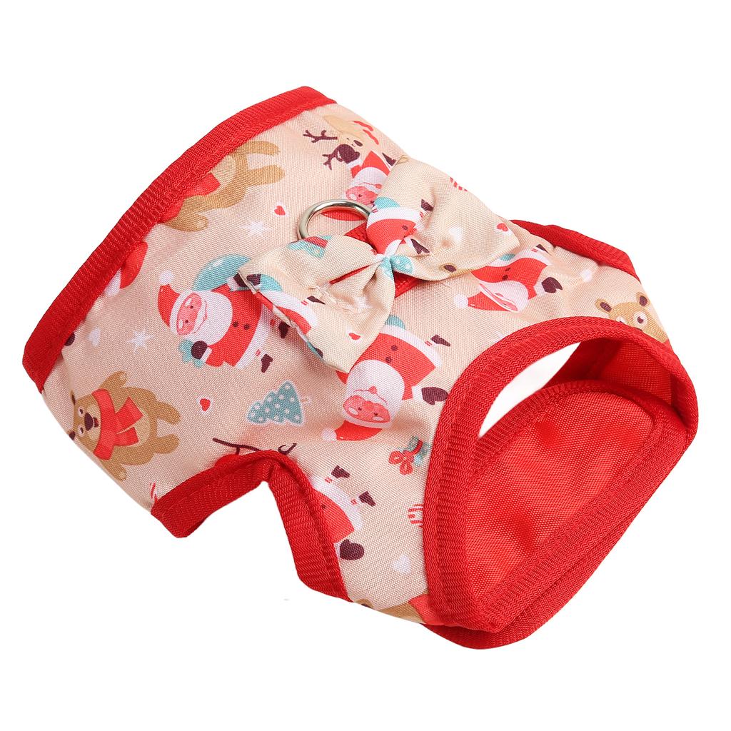 Rabbit Vest Harness Set Cute Fun Father Christmas Pattern Small Pet Vest Leash Set for Christmas