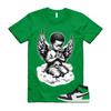 1 Lucky Green White Black High T Shirt Match ANGEL