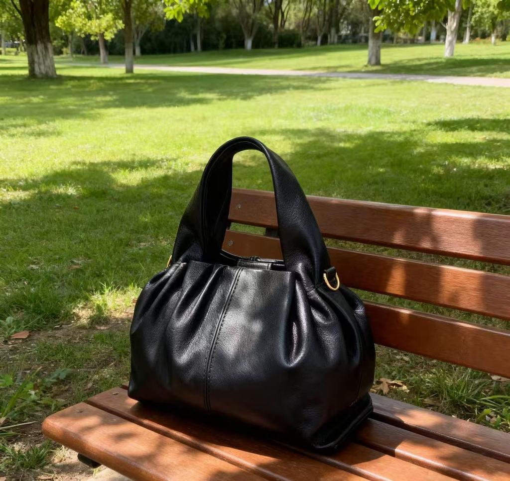 Bolsa Tote & Transversal Boling'en Luxo Couro Francês Textura Lichia para Almoço