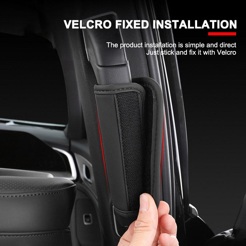 Car Roof Handle Cover Door Armrest Leather Covering For Cadillac Escalade Tiburon Deville Seville XT5 XTS CTS BLS SLS DTS SRX Metal