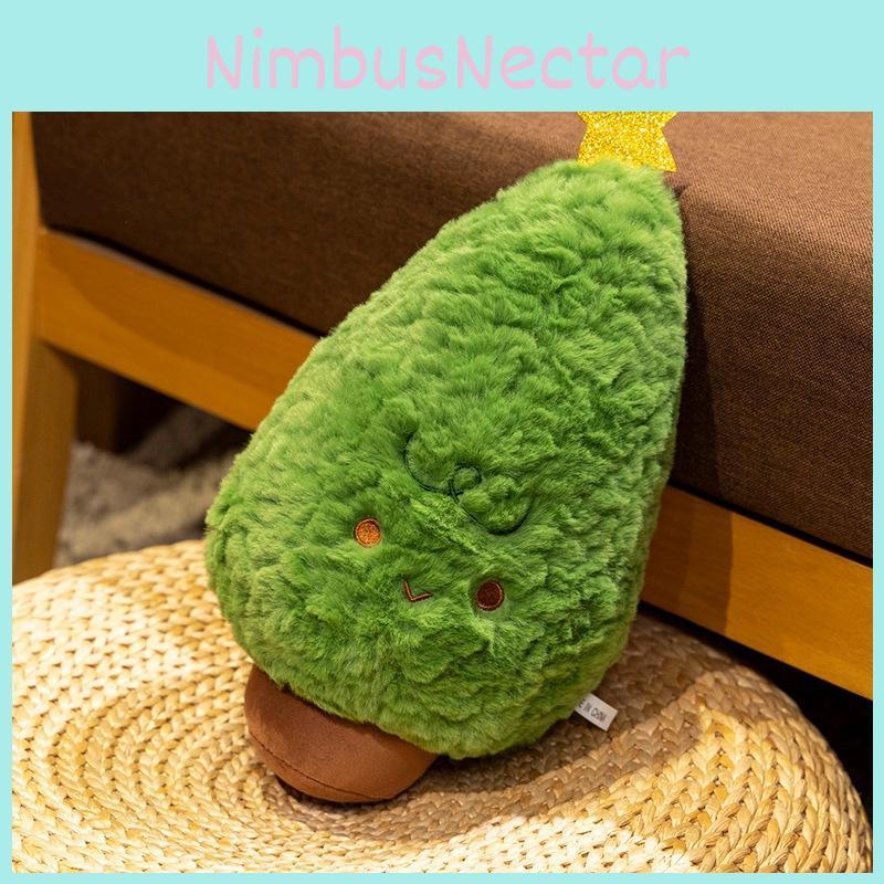 35cm Green Christmas Tree Plush Pillow Doll For Holiday Decor And Gift Ideas