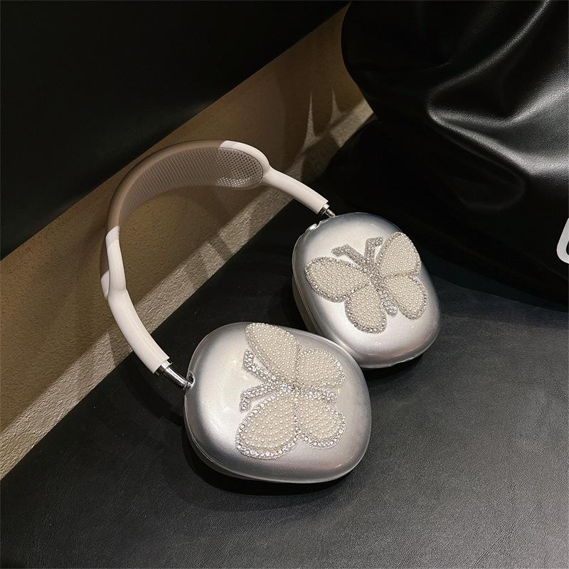Ins Butterfly for Apple AirPods Max Protective Case Headset Soft Case Transparent Cute Simple Female