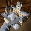 8040 Weltarchitektur Paris Louvre Museum Brunnen Modell DIY Mini Diamant Blöcke Ziegel Gebäude Spielzeug