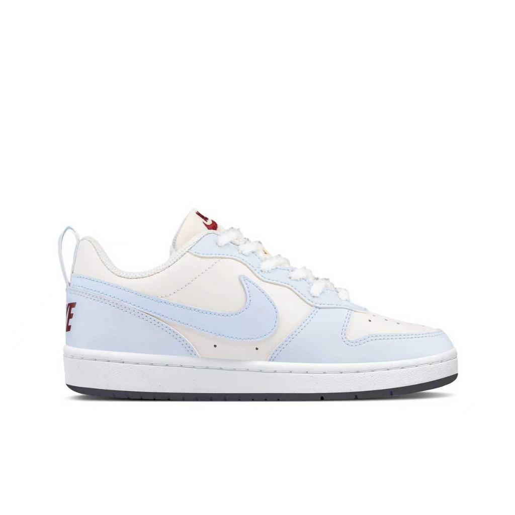 Nike Court Borough Breathable Low top Skateboard Shoes Unisex Light Blue Yellow FV8120-141(TeamL-)