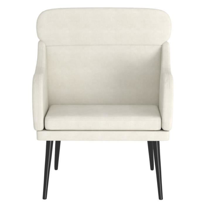 351443 vidaXL Armchair Cream 63x76x80 Cm Velvet