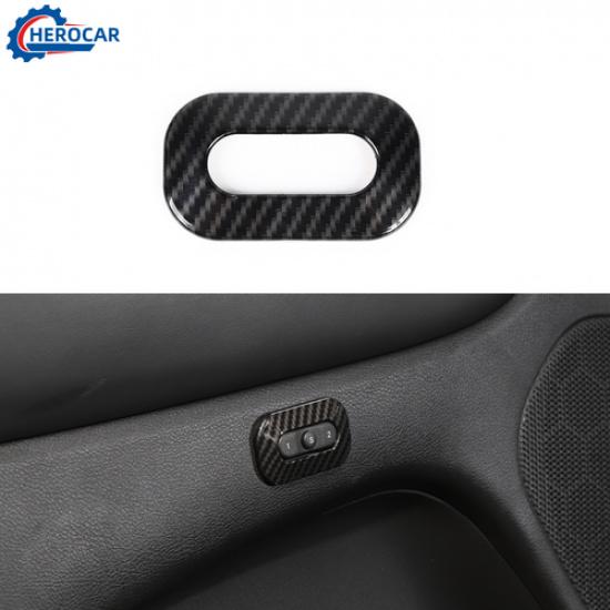 Seat Adjust Switch Button Cover Ring Trim for Jeep Grand Cherokee Carbon Fiber