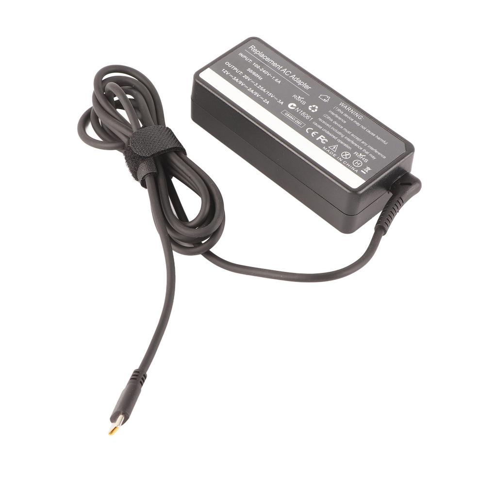 Laptop Power Adapter Safety Protection High Temperature Resistance Safe Stable USB C Power Adapter for Lenovo 100‑240V