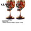 Sugar Skull Wine Glass Gothic Glass, Hand Painted Skeleton Goblet, Day Luxury Decorative Drinking of The Dead Decor, Unique Bar Gift for Halloween